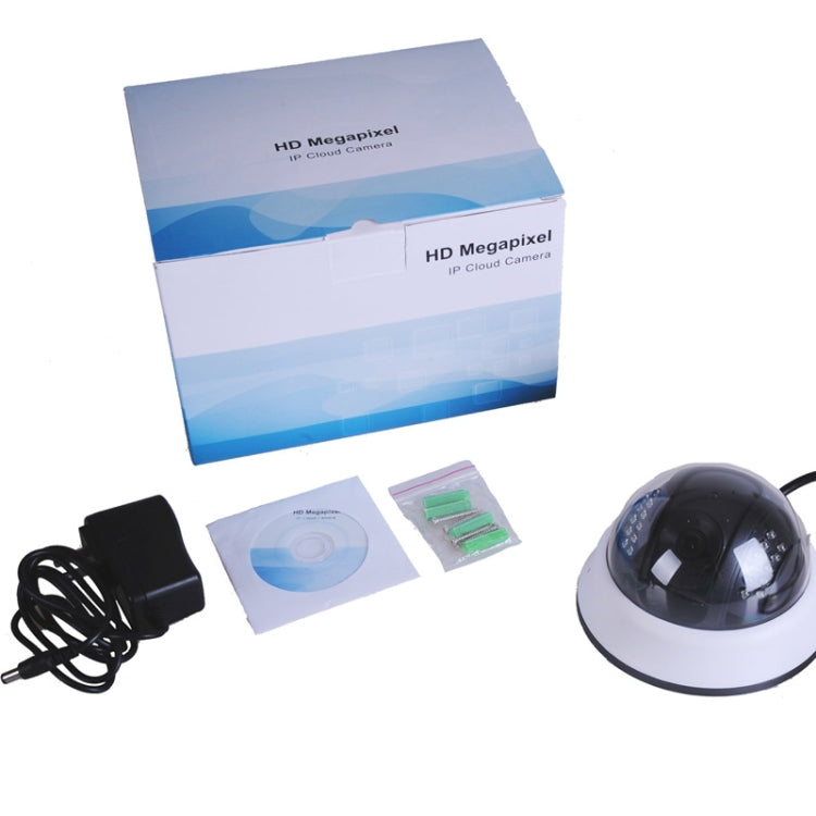 IPCCï¼H04 H.264 720P Mini Indoor IP Dome Camera with Built-in Wireless Wifi, 1.0 Megapixel 3.6mm Lens / P2P / IR Night Vision(White)