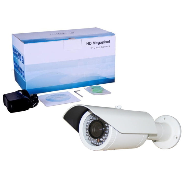 IPCC-B12 H.264 1.0 Megapixel 720P Network Waterproof IR Bullet Camera, Motion Detection and 40m IR Night Vision(White)