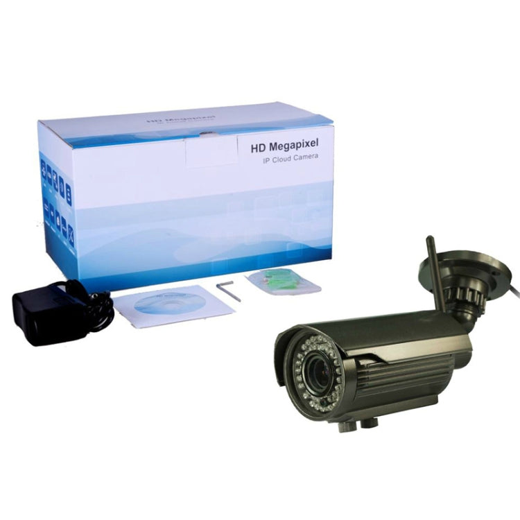 IPCC-B14 H.264 720P Waterproof Wireless Network IR Bullet Camera, 1.0 Megapixel 2.8-12mm Varifocal Lens, Motion Detection and 40m IR Night Vision