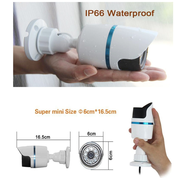 IPCC-B20L H.264 1080P Waterproof Network IR Bullet Camera, 2.0 Megapixel 3.6mm Lens, Motion Detection and 40m IR Night Vision(White)