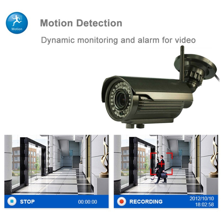 IPCC-B14L H.264 960P Wireless Wifi 40m IR Night Vision Waterproof Outdoor IP Bullet Camera(Black)