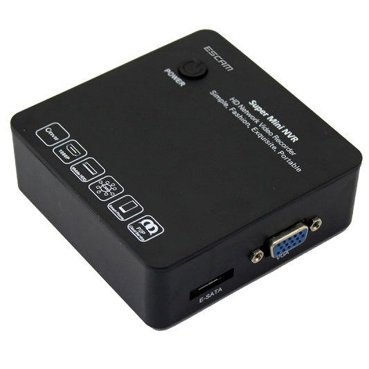 ESCAM K108 ONVIF 8 Channel 1080P/960P/720P Mini White Portable Network Video Recorder NVR, Support Onvif & 3G & Wifi(Black)