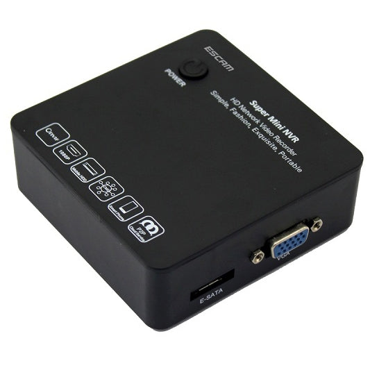 ESCAM K108 ONVIF 8 Channel 1080P/960P/720P Mini White Portable Network Video Recorder NVR, Support Onvif & 3G & Wifi(Black)