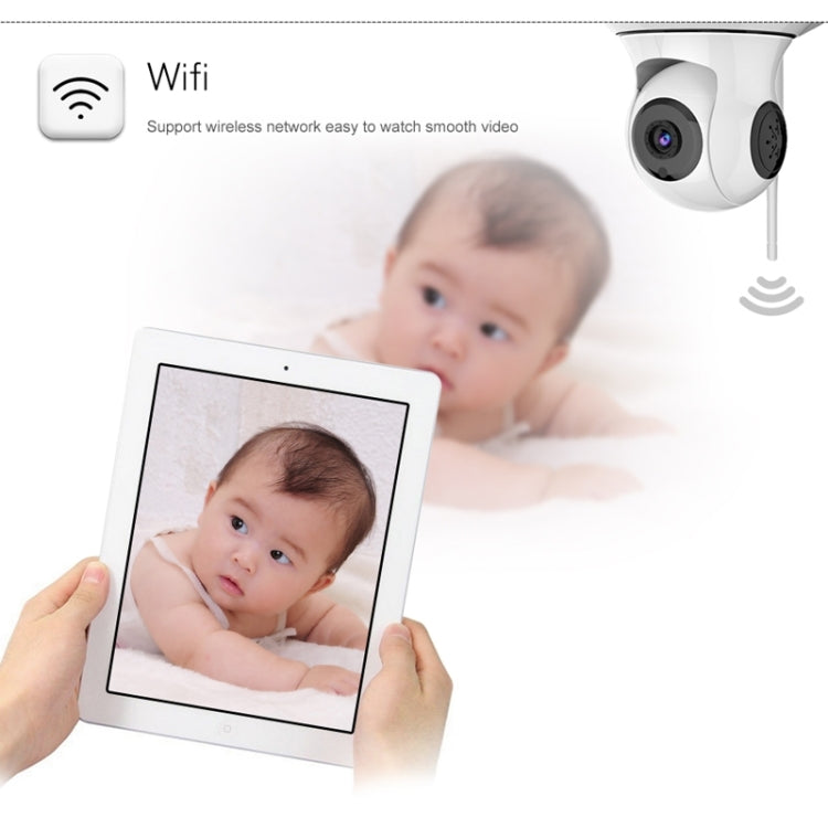 ESCAM QF500 HD 720P 1.0MP Pan / Tilt H.264 P2P 3.6mm WiFi IR-Dome Camera, Dual IR-CUT Filter, IR Distance: 10m