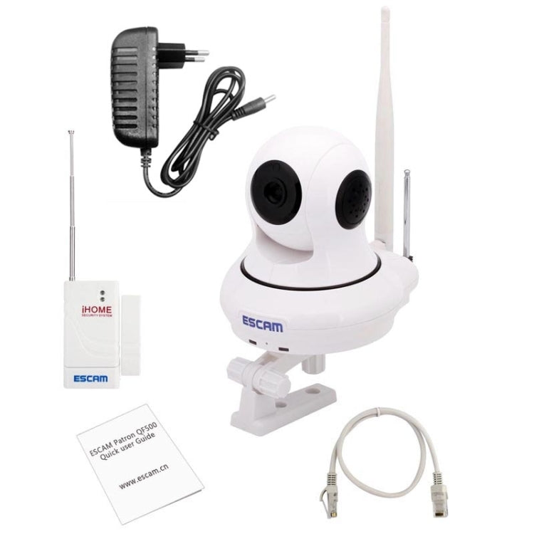ESCAM QF500 HD 720P 1.0MP Pan / Tilt H.264 P2P 3.6mm WiFi IR-Dome Camera, Dual IR-CUT Filter, IR Distance: 10m