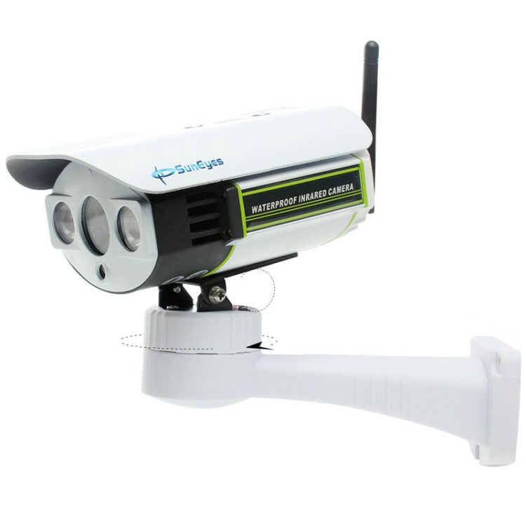 SunEyes P Series H.264 HD 720P Waterproof IP66 Wireless Wifi Outdoor IR Bullet Camera, 1.0 Mega Pixels 4.0mm Fixed Focal Lens, Support Pan Rotation, Built in IR-Cut, Support Micro SD / TF Card, SP-P703W