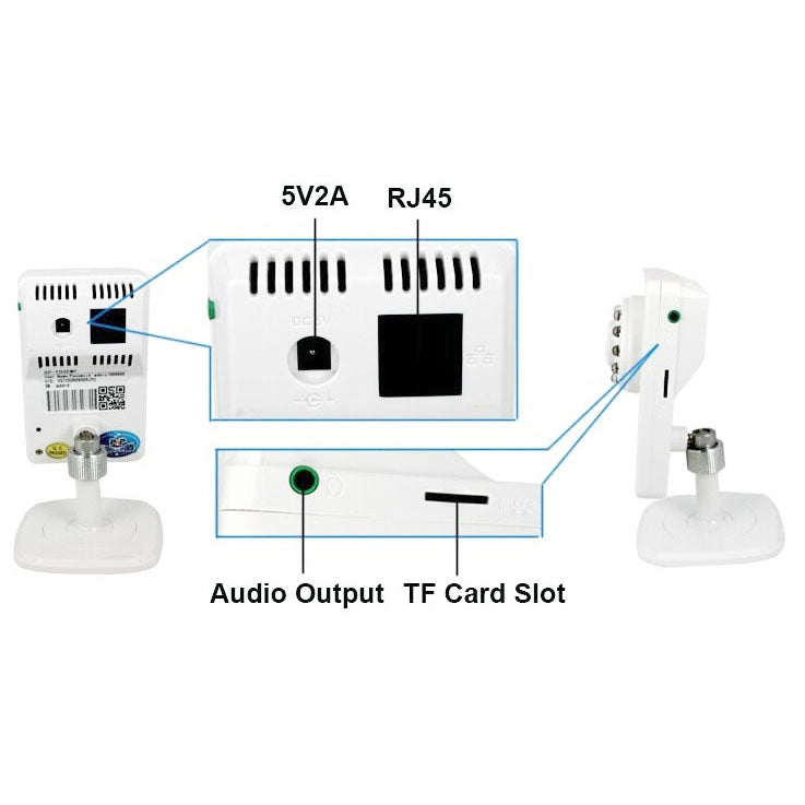 SunEyes T Series HD 720P 1.0 Megapixel Wireless Mini IP Camera, P2P Plug & Play, Support TF Card, SP-TM05WP