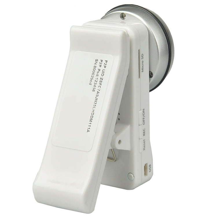 K3 Clip Style 180 Degree Rotation H.264 1080P WiFi Video Camera(White)