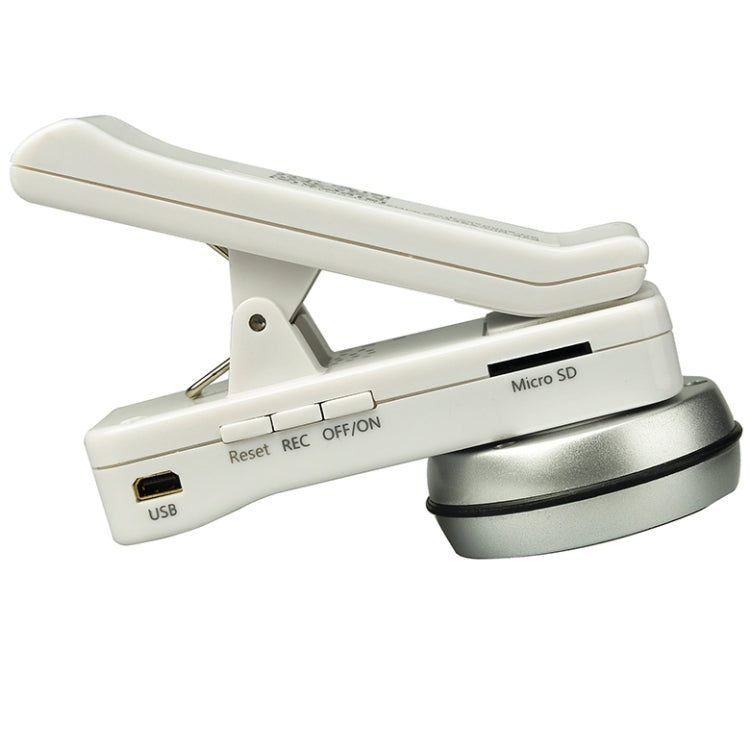 K3 Clip Style 180 Degree Rotation H.264 1080P WiFi Video Camera(White)
