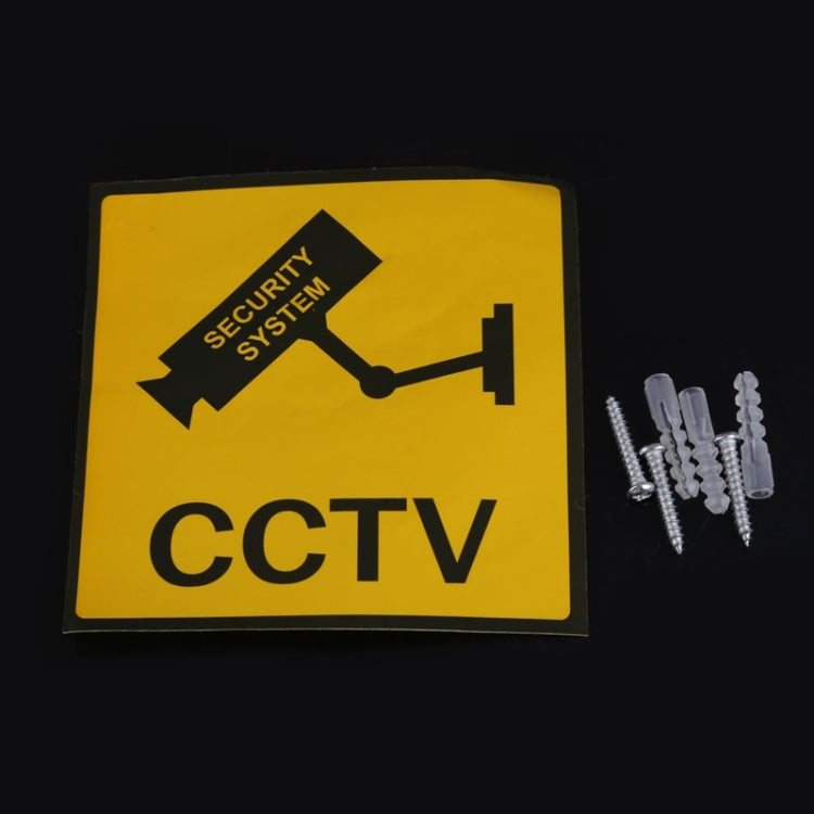 Realistic Looking Solar Powered Dummy Security CCTV Camera with Flashing Red LED(White)