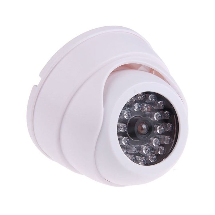 Realistic Looking Dummy Security CCTV Camera with Flashing Red LED(White)