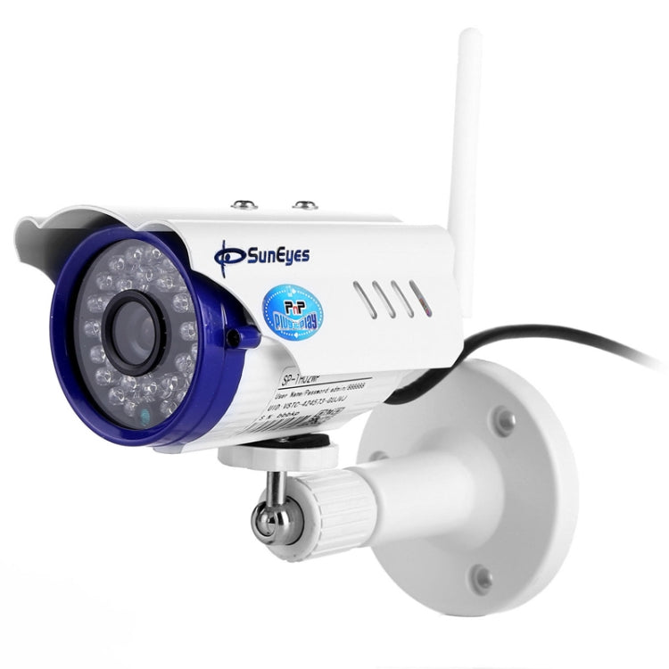 SP-TH02WP SunEyes Series HD 720P Waterproof IP66 Wireless Wifi Outdoor IR Bullet Camera, 1.0 Mega Pixels 3.6mm Fixed Focal Lens, Built in IR-Cut