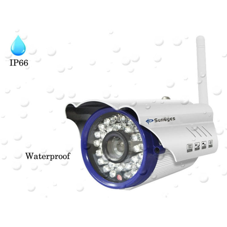 SP-TH02WP SunEyes Series HD 720P Waterproof IP66 Wireless Wifi Outdoor IR Bullet Camera, 1.0 Mega Pixels 3.6mm Fixed Focal Lens, Built in IR-Cut