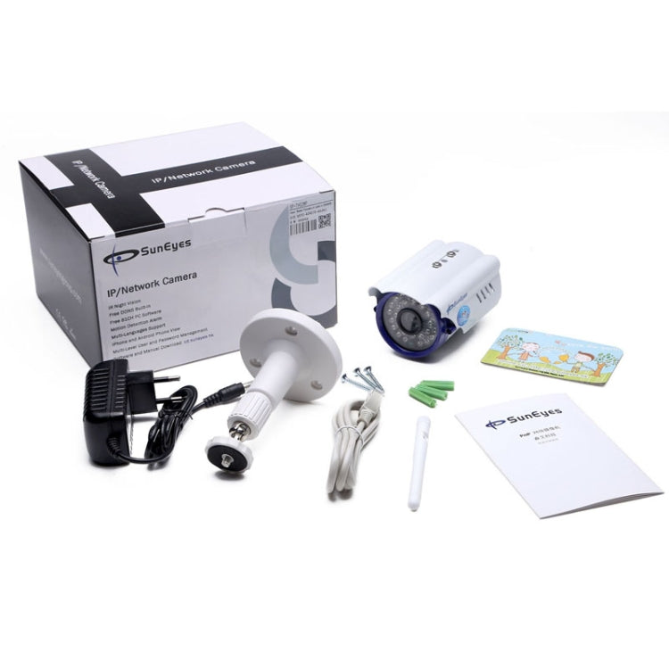 SP-TH02WP SunEyes Series HD 720P Waterproof IP66 Wireless Wifi Outdoor IR Bullet Camera, 1.0 Mega Pixels 3.6mm Fixed Focal Lens, Built in IR-Cut