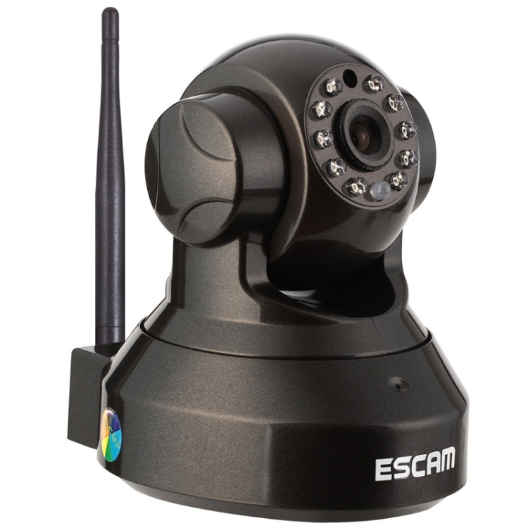 ESCAM Pearl QF100 720P 1.0 MP WIFI Pan / Tilt H.264 ONVIF 3.6mm IR-Dome Camera, Support TF Card(Black)