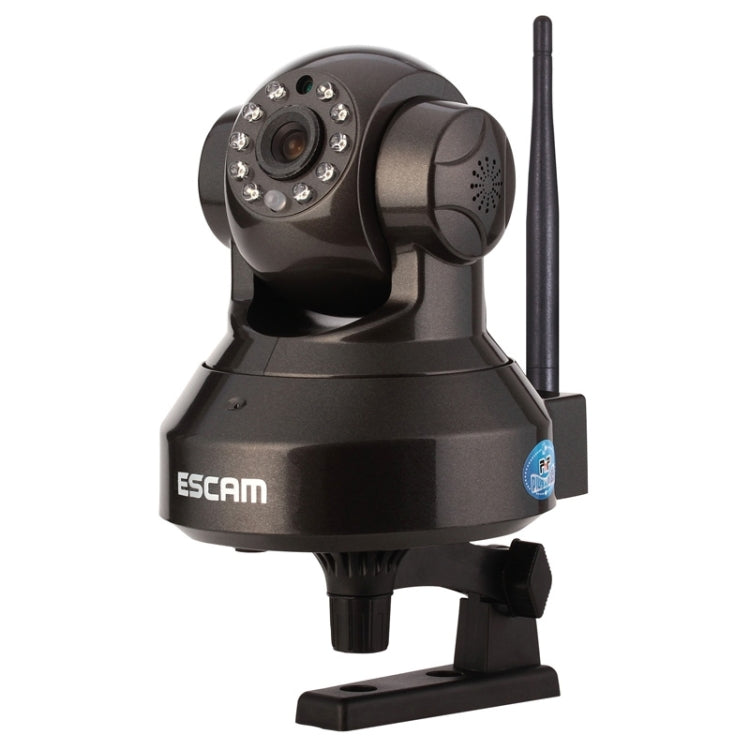 ESCAM Pearl QF100 720P 1.0 MP WIFI Pan / Tilt H.264 ONVIF 3.6mm IR-Dome Camera, Support TF Card(Black)