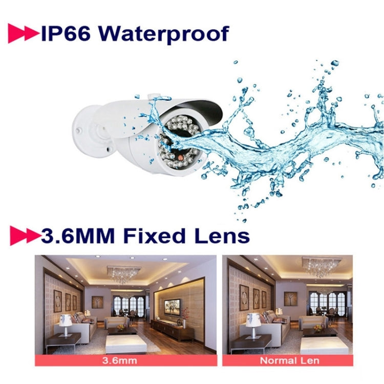 MY106 HD 720P P2P ONVIF Wired Waterproof Bullet IP Camera, 1 / 4 inch CMOS 1.0 Mega Pixels Lens, Motion Detection / Privacy Mask / IR-CUT
