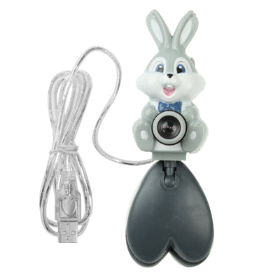 USB 2.0 Cartoon Rabbit Style 0.48 Mega Pixels Driverless PC Camera / Webcam, Cable Length: 1.2m