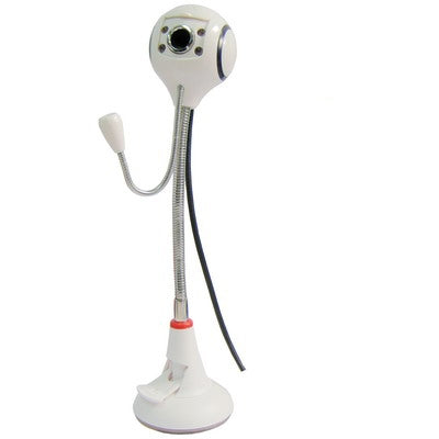 1.3 Mega Pixels Driverless PC Camera with 4 LED, Mic, Vacuum Cup Sucker