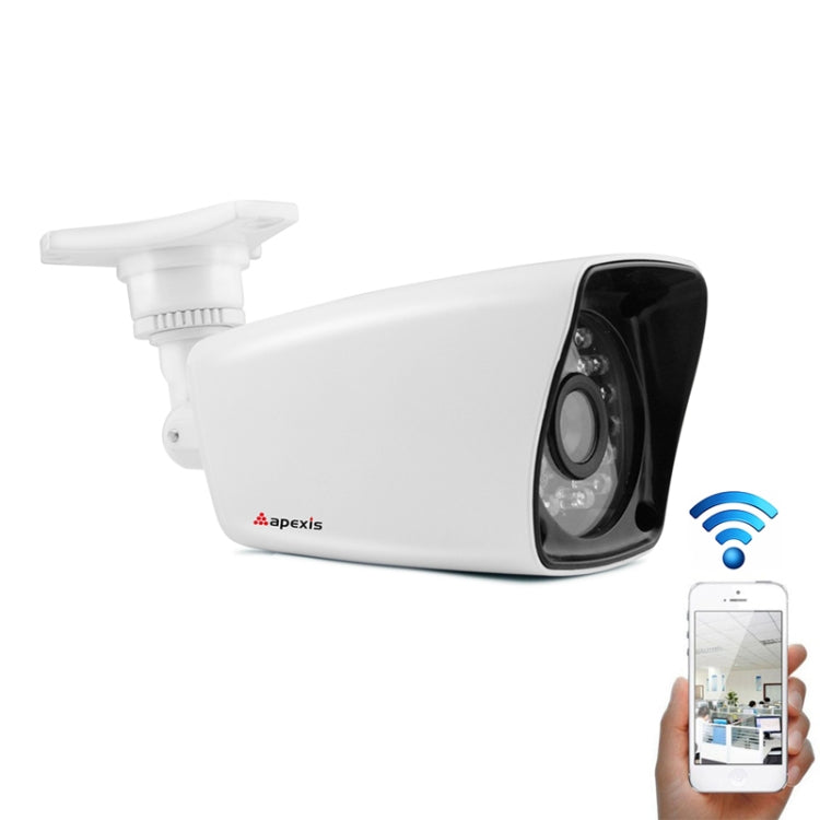 apexis AH6117BW WiFi 1.0MP Bullet 720P Waterproof IP Camera, Support Night Vision / Motion Detection, IR Distance: 12-18m