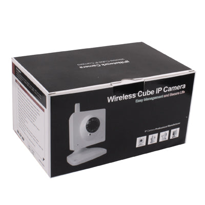 Wireless Cube IP Camera, Support 2 Way Audio, WIFI and Motion Detection, Built-in Microphone(White)