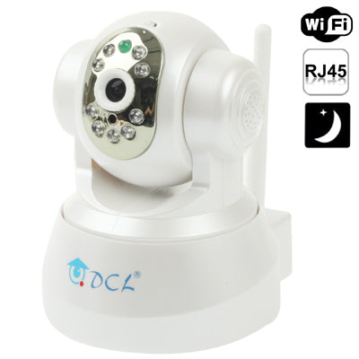 Wireless Dome IP Camera, Support 2 Way Audio Function, PAN/TILT Rotate, WIFI and Motion Detection, Night Vision Function, Built-in Microphone, Viewing Angle: 60 Degree