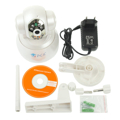 Wireless Dome IP Camera, Support 2 Way Audio Function, PAN/TILT Rotate, WIFI and Motion Detection, Night Vision Function, Built-in Microphone, Viewing Angle: 60 Degree