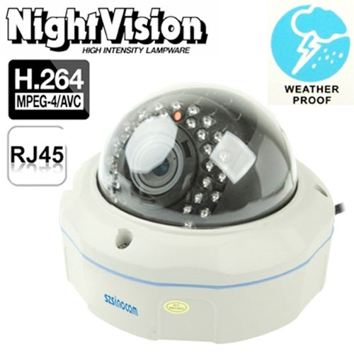 szsinocam H.264 Wired Infrared IP Camera, 2.0 Mega Pixels, Motion Detection and Night Vision Function (2216)