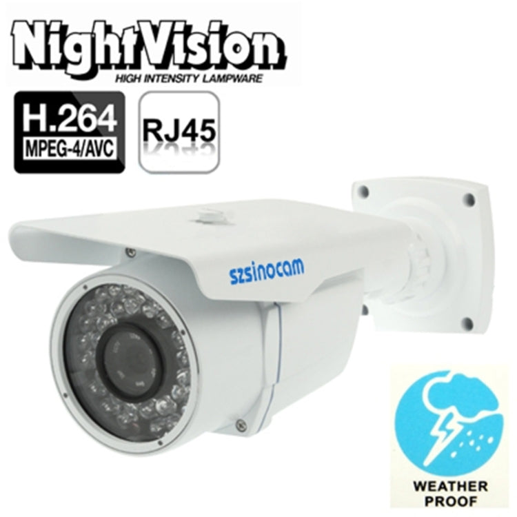 szsinocam H.264 Wired Waterproof Infrared IP Camera, 2.0 Mega Pixels, Motion Detection and Night Vision Function (SN-IPC-8004)