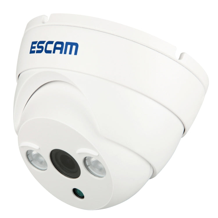 ESCAM ET Style H.264 HD 720P Dual Stream Day / Night IP66 Waterproof P2P Cloud IP IR Dome Camera, 70 Degree Wide-angle Fixed Lens, 1.0 Mega Pixels 3.6mm Fixed Focal Lens, Motion Detection / Privacy Mask / Night Vision, Built in IR-Cut (QD530)