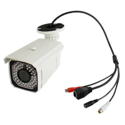 1/4 H.264 1 Mega Pixels Wired Infrared Waterproof IP Camera, 2.8-12mm Varifocal Lens, IR Distance :30-50m