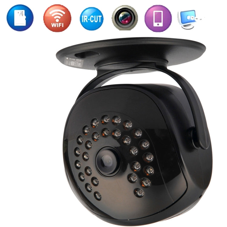 Wireless Infrared IP Camera with WiFi, 1.3 Mega Pixels, Support TF Card, Motion Detection and Night Vision, 120 Degree View Angle Lens