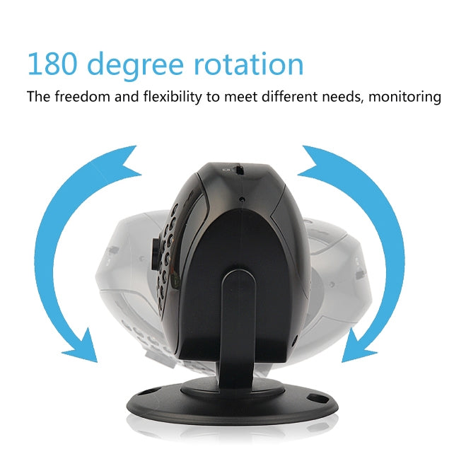 Wireless Infrared IP Camera with WiFi, 1.3 Mega Pixels, Support TF Card, Motion Detection and Night Vision, 120 Degree View Angle Lens