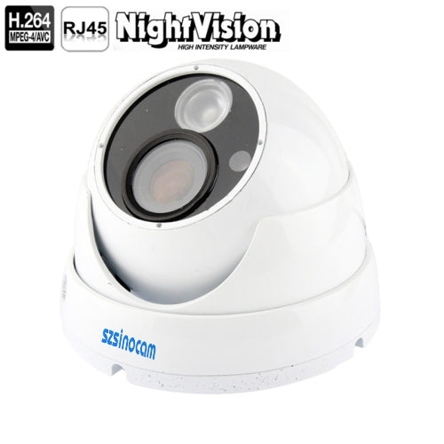 szsinocam H.264 1.0 Mega Pixel Infrared 720P IP Camera, 4mm Fixed Focal Lens(White)