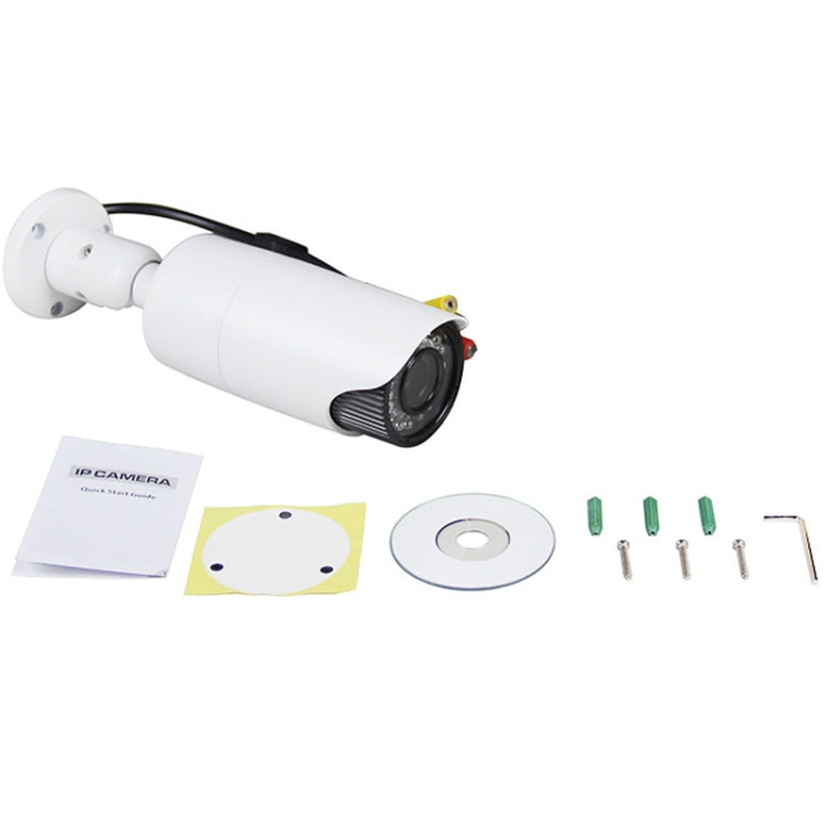 H.264 Wired LED Infrared 1080P IP Camera, 2.0 Mega Pixels APTINA CMOS Sensor 2.8-12mm Vari-Focal Lens, Motion Detection / Privacy Mask and 10-15m IR Night Vision, Built in IR-Cut / Title OSD(White)