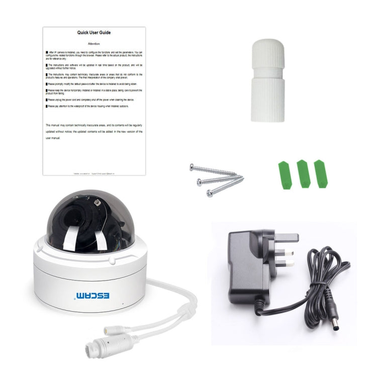 ESCAM PVR002 2MP HD 1080P PTZ 4X Zoom 2.8-12mm Lens Waterproof POE Dome IP Camera, Night Vision, Motion Detection