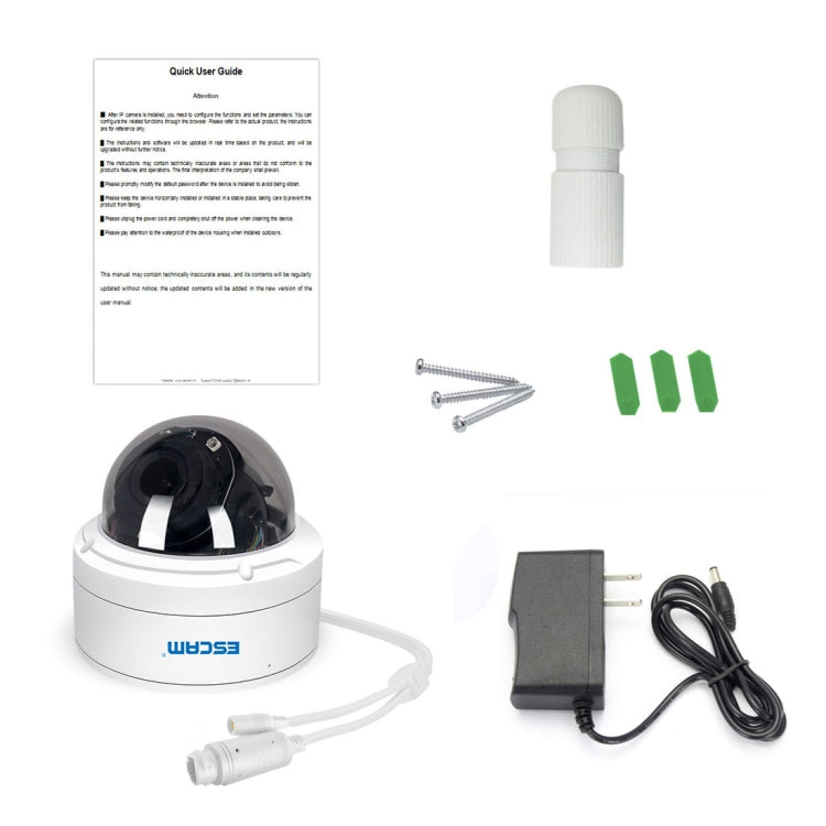 ESCAM PVR002 2MP HD 1080P PTZ 4X Zoom 2.8-12mm Lens Waterproof POE Dome IP Camera, Night Vision, Motion Detection