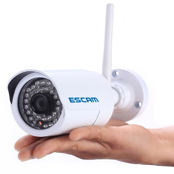 ESCAM Q6320WIFI H.264 ONVIF 720P Wifi Mini IR-Bullet Camera, Support Mobile Detection(White)