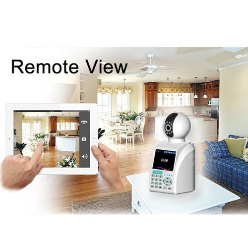 4 in 1 Wireless P2P Network Phone Camera with 3C Smart Card (Video Phone + IP Camera + Recorder + Alarm), 3.5 inch Screen, 0.3 Mega Pixels CMOS, Support Motion Detection & IR LED Light(White)