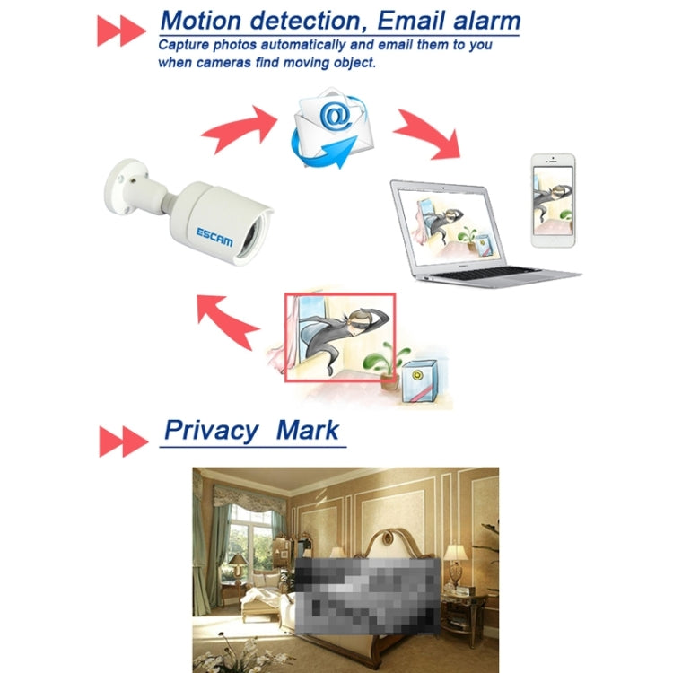 szsinocam SN-IPC-5026SW H.264 HD 720P 1.0 Mega Pixel Infrared Night Vision Array IP Camera, IR Distance: 25m