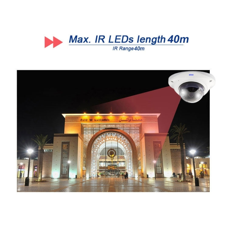 szsinocam SN-IPC-5030BSW H.264 HD 960P 1.3 Mega Pixel Infrared Night Vision Array IP Camera, IR Distance: 40m