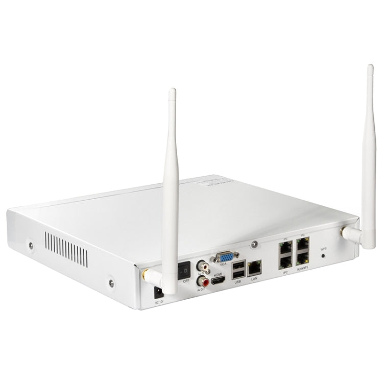 szsinocam SN-NVK-8004W10 4Ch HD 720P P2P 1.0 Mega Pixel Wireless Cloud IP Camera NVR Kit, Support Video Push Alarm & ONVIF, IR Distance: 30m