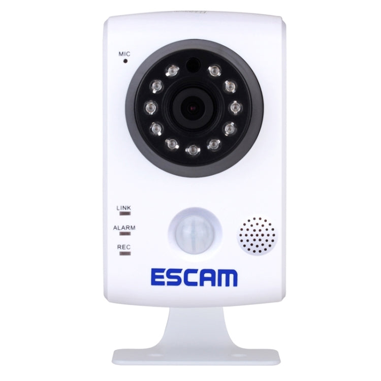 ESCAM QF502 HD 720P ONVIF 1.0MP H.264 P2P 2.8mm WiFi PIR Alarm Camera, Dual IR-CUT Filter, IR Distance: 10m