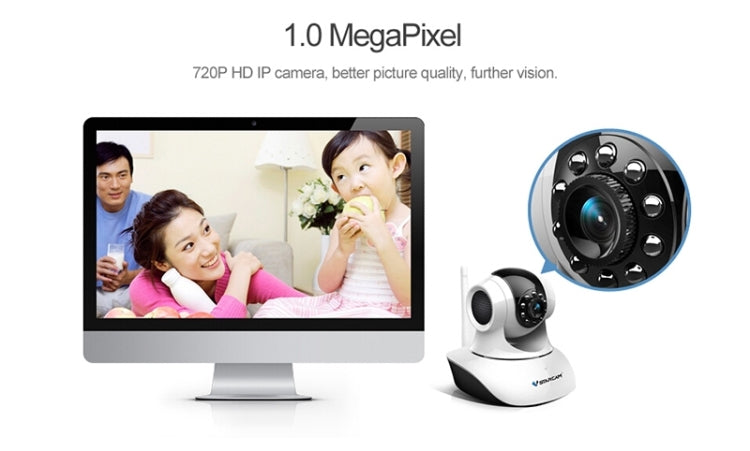 STARCAM C7835WIP 720P H.264 IR-Cut ONVIF Pan-Tilt 1.0MP CMOS Sensor Wireless IP Camera, Support Night Vision / Motion Detection, IR Distance: 10m