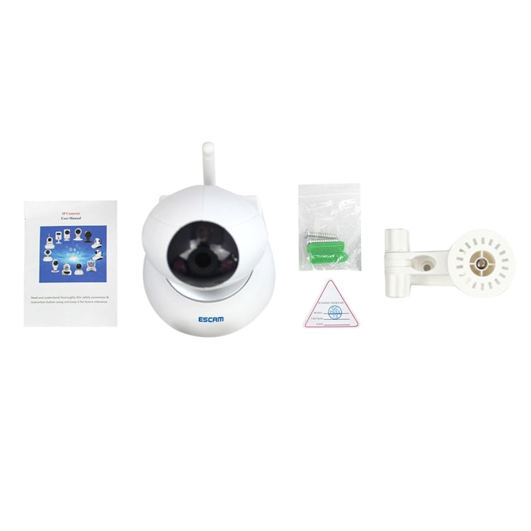ESCAM Super Egg QF550 HD 720P Alarm WiFi IP Camera, 1 / 4 inch CMOS 1.0MP, Support Motion Detection / IR-CUT, IR Distance: 12m(White)