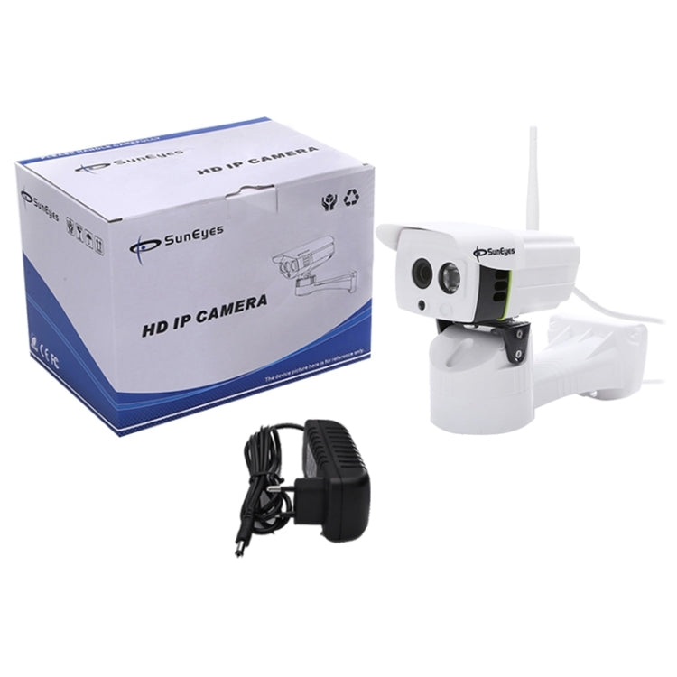 SunEyes SP-P701EWPT 1280x720P HD Pan/Tilt Waterproof IP Camera Wireless P2P Outdoor with TF/Micro SD Card Slot(White)