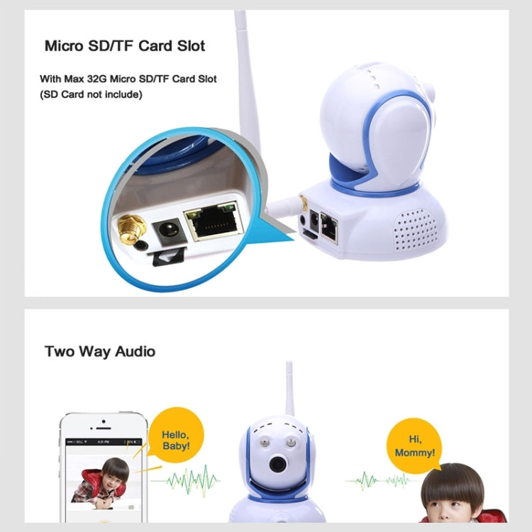 SunEyes P705WR 720P ONVIF Super Mini Wireless WiFi Pan/Tilt IP Camera, 1.0 Mega Pixels Lens, Support Night Vision & Passive Infrared Sensor