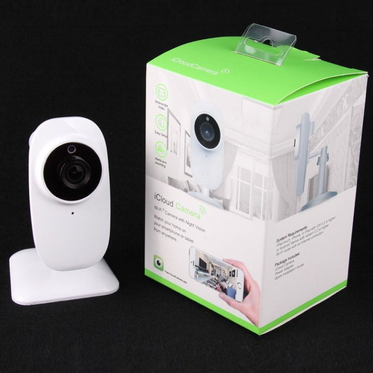 C100 Wireless P2P H.264 HD 720P 3.6mm Lens 1.0 Megapixel iCloud Camera with IR Night Vision