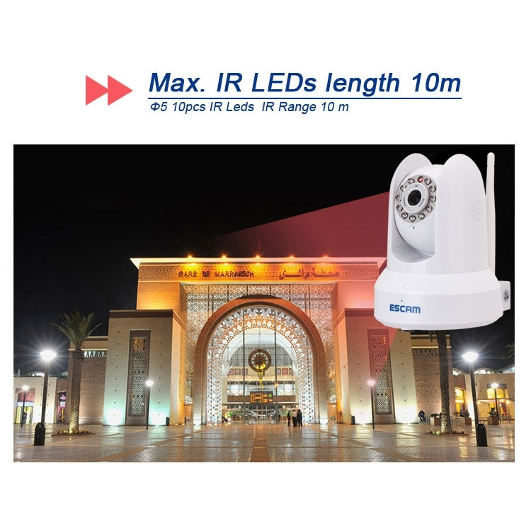 Escam Cat QF300 H.264 HD 720P Wireless Infrared Dome IP Camera, Support Onvif/ WPS Encryption