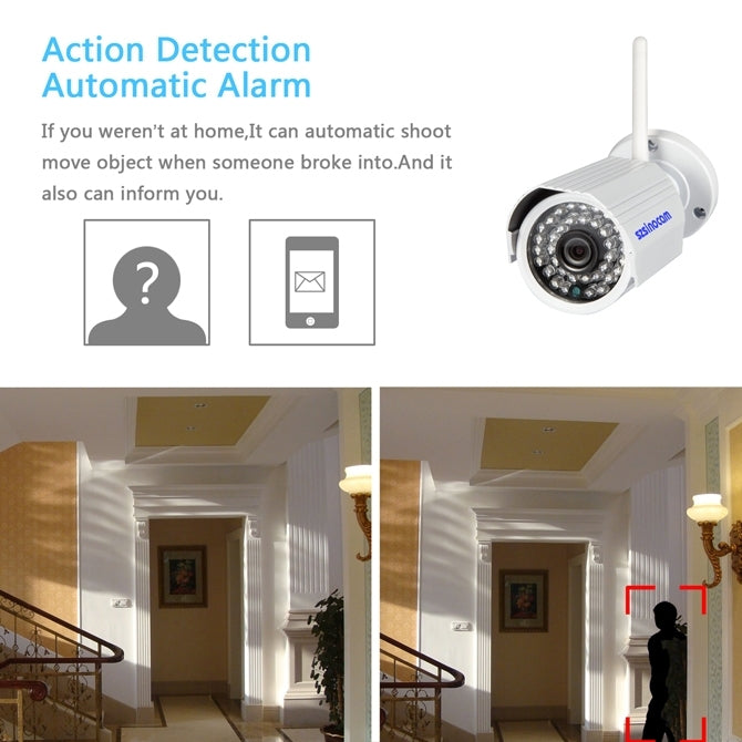 szsinocam SN-NVK1304 4 x HD 960P P2P 1.3 Mega Pixel Wireless Cloud IP Camera + 4Ch NVR Kit, with Video Push Alarm, Supports ONVIF, IR Distance: 20m